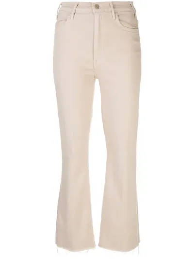 Mother Kick Flare Jeans In Neutrals