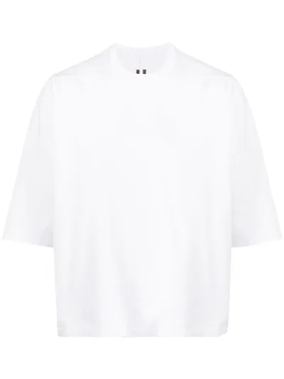 Rick Owens Drkshdw Small Level T-shirt In White