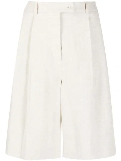 Mrz Tailored Bermuda Style Shorts In White