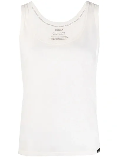 Ecoalf Cropped Tank Top In Neutrals