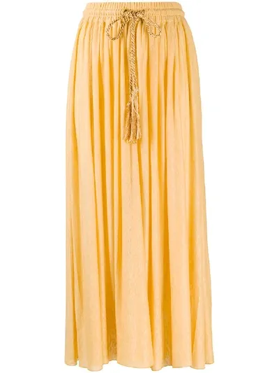 Forte Forte My Skirt Drawstring Midi Skirt In Orange