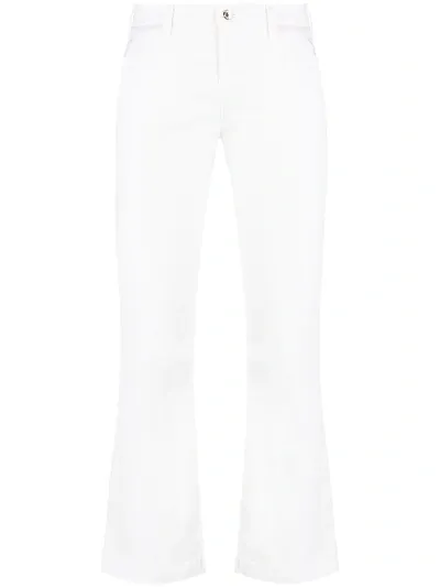 Liu •jo Low-rise Cropped Trousers In White