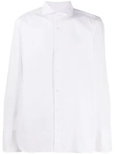 Borrelli Classic Collar Shirt In White