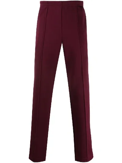 Maison Margiela Raised Seam Straight Trousers In Red