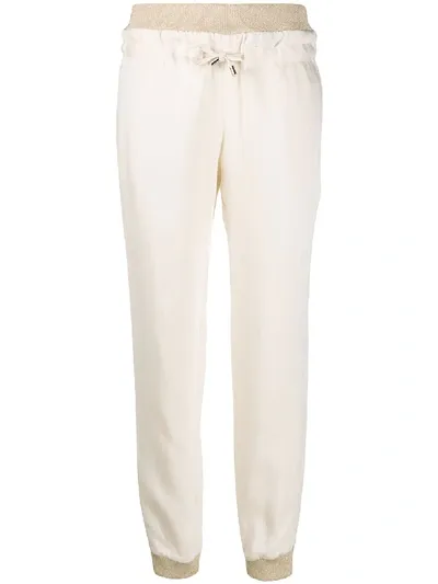 Max & Moi Two Tone Track Trousers In Neutrals