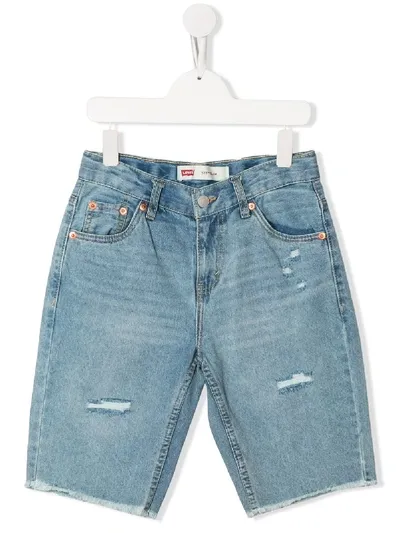 Levi's Teen Knee-length Denim Shorts In Blue