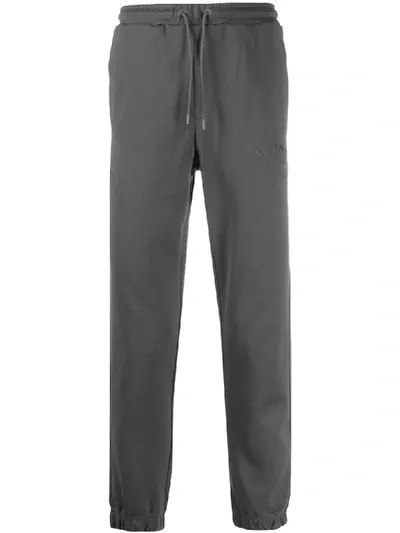 Hugo Boss Logo Embroidered Track Trousers In Grey