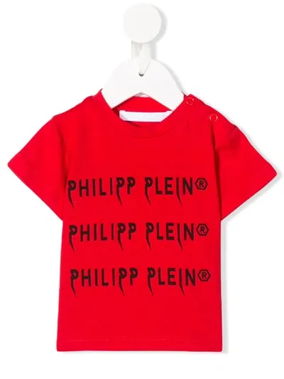 Philipp Plein Babies' Logo Print T-shirt In Red