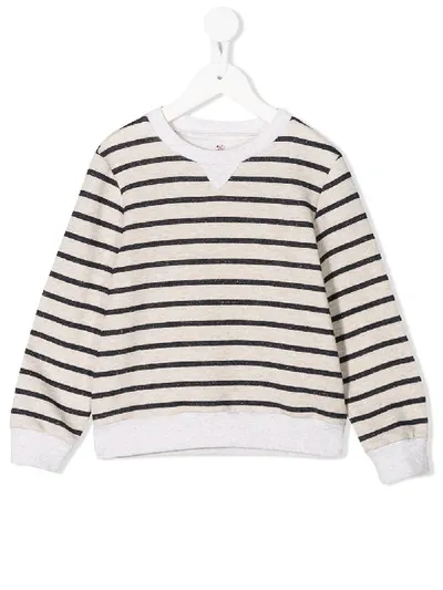 Brunello Cucinelli Kids' Gestreiftes Sweatshirt In Neutrals