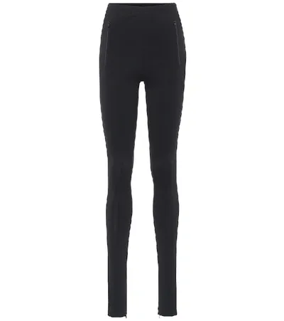 Wardrobe.nyc Wardrobe. Nyc Womens Black Tapered High-rise Stretch-woven Leggings L In 블랙