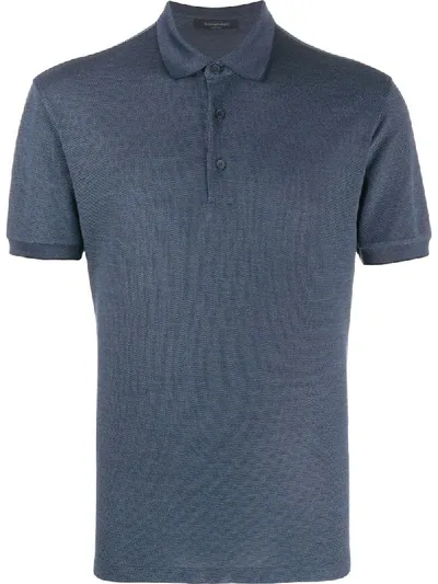 Ermenegildo Zegna Basic Polo Shirt In Blue