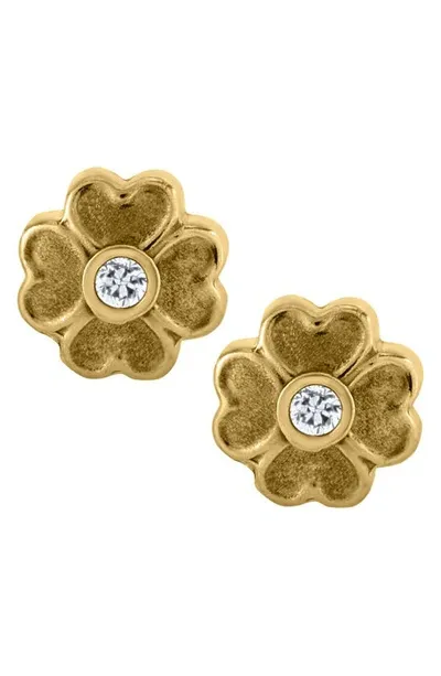 Mignonette Babies' 14k Gold Flower Earrings