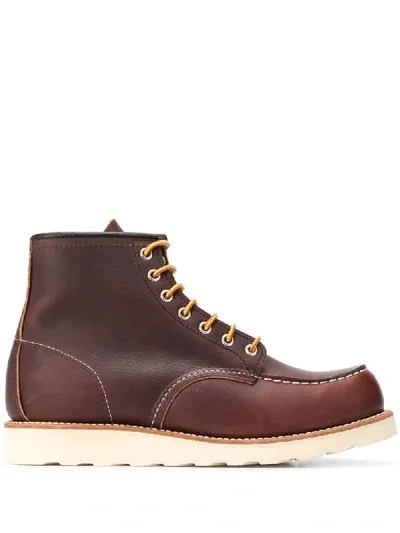 Red Wing Shoes Classic Moc Lace-up Boots In Brown