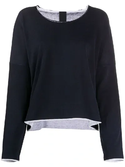 Rundholz Long Sleeve Knitted Jumper In Blue