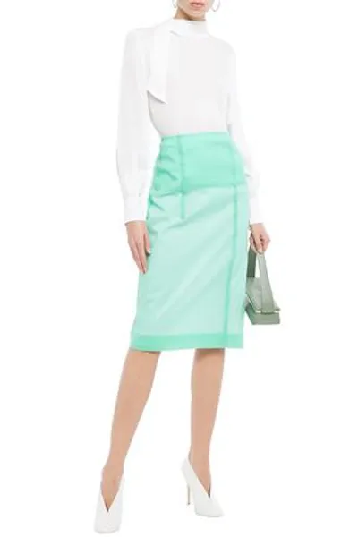 Victoria Beckham Silk-blend Organza Skirt In Green