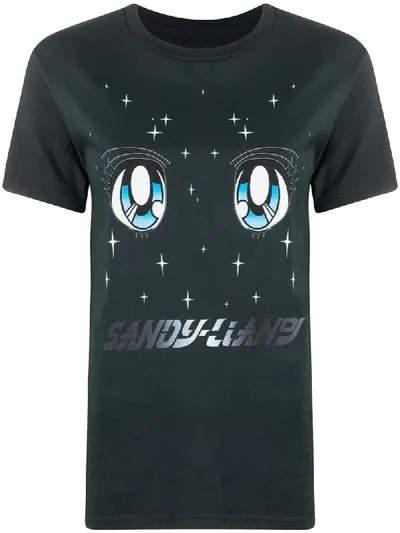 Sandy Liang Comf Logo T-shirt In Black