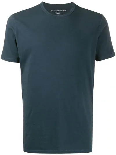 Majestic Faded-effect T-shirt In Blue