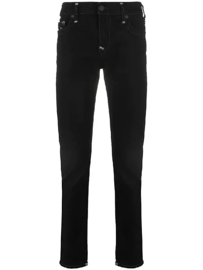 True Religion Mid-rise Skinny Jeans In Black