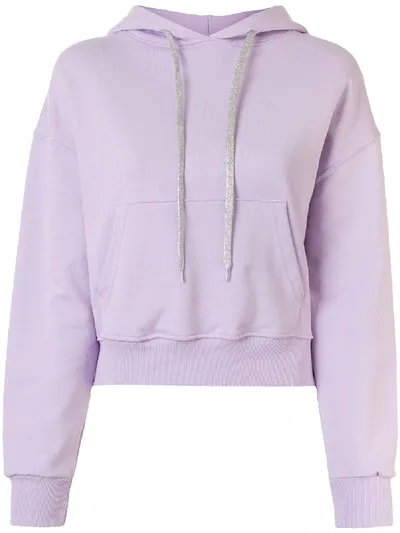 Chiara Ferragni Glitter Water Patch Hoodie In Purple