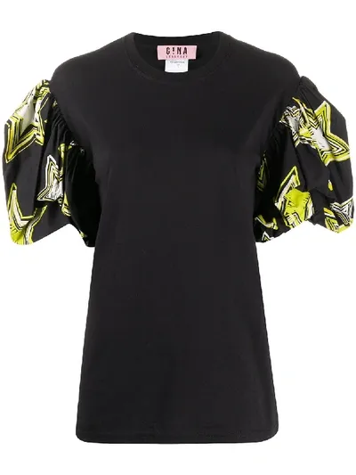 Gina T-shirt Mit Sterne-print In Black