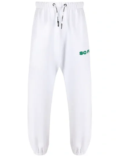 Duoltd Drawstring So Fly Jogging Pants In White