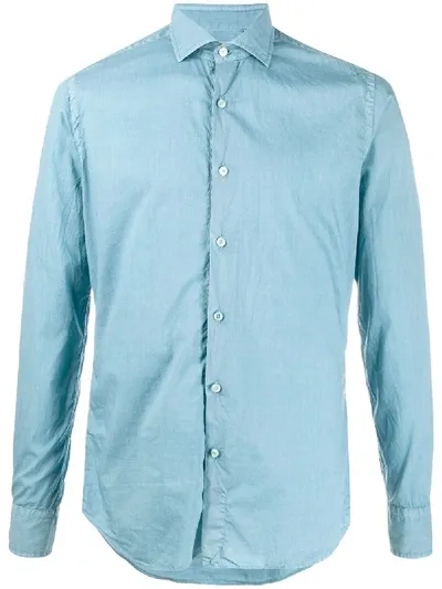 Xacus Chambray Shirt In Blue