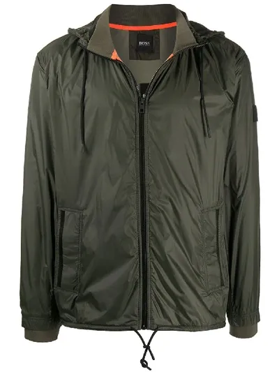 Hugo Boss Zip-up Sports Jacket In Green