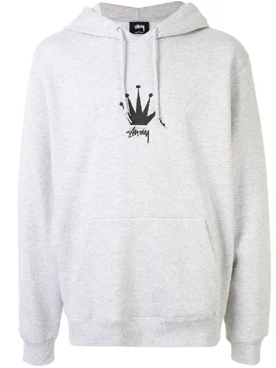 Stussy 'old Crown' Kapuzenpullover In Grey