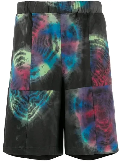 Misbhv The Psytrance Patchwork Shorts In Black