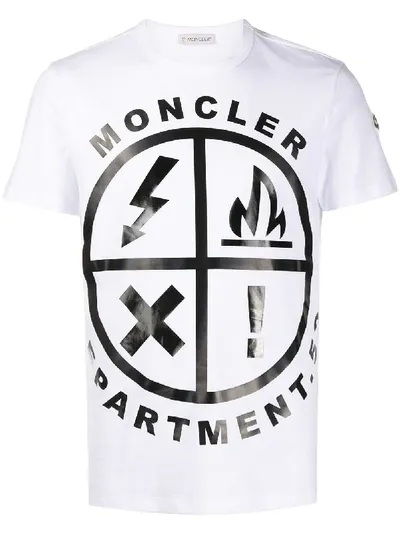 Moncler Logo Graphic T-shirt In White