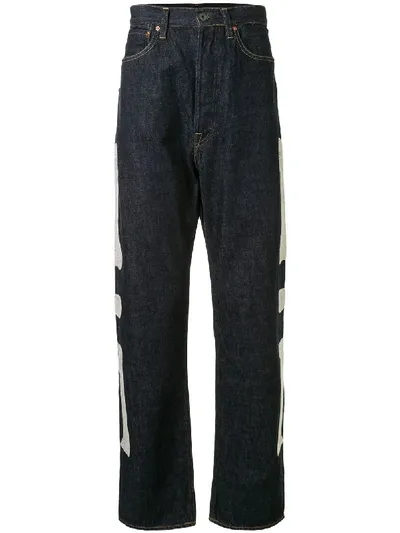 Kapital Kountry 14oz Straight Leg Jeans In Blue