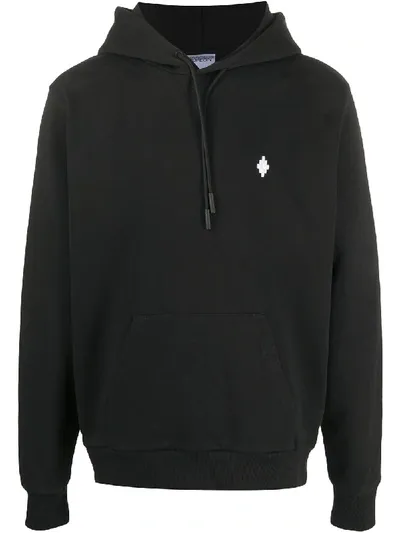 Marcelo Burlon County Of Milan Logo-print Cotton Drawstring Hoodie In Black