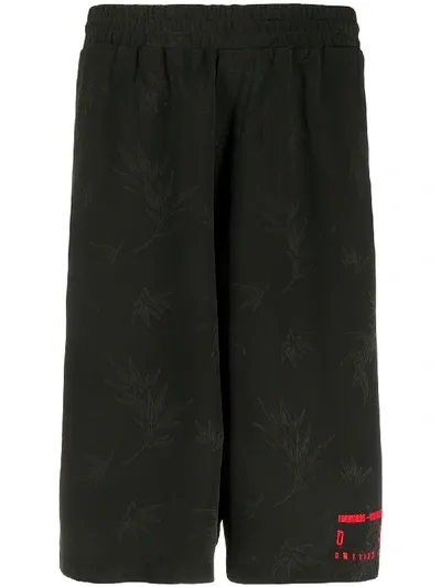 Mcq By Alexander Mcqueen Embroidered Logo Track Shorts In Black