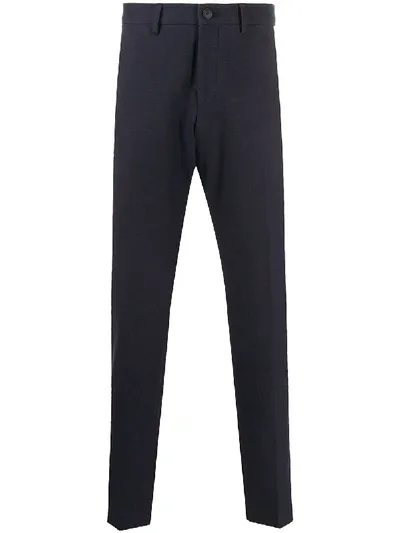 Hugo Boss Straight Leg Tailored Trousers In Blue