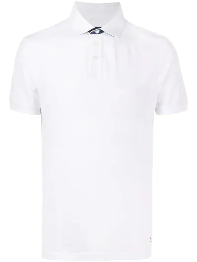 Hackett Logo Polo Shirt In White