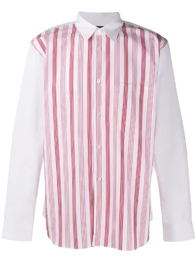 Comme Des Garçons Homme Deux Stripe Front Shirt In White