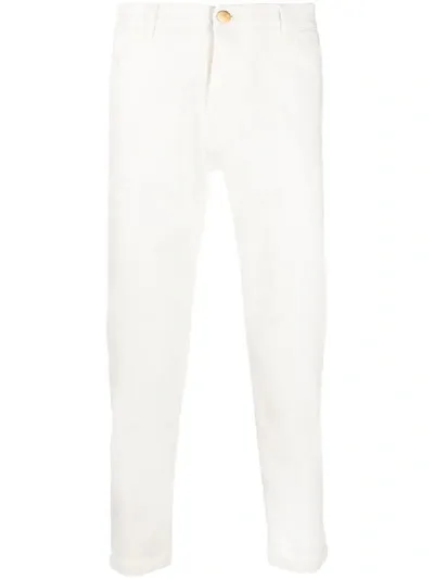 Pt01 Mid-rise Tapered-leg Jeans In White