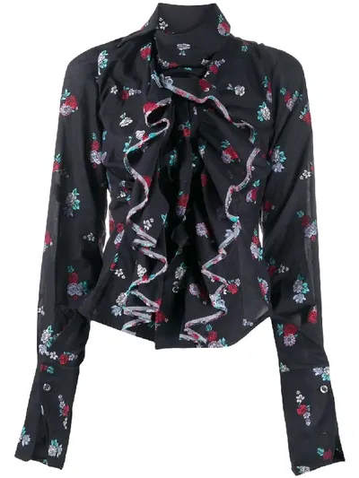 Vivienne Westwood Bouquet Fil Coupé Wizard Shirt In Black