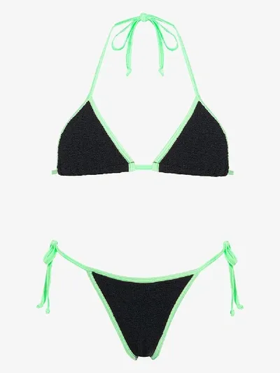 Hunza G Carmen Black Seersucker Bikini