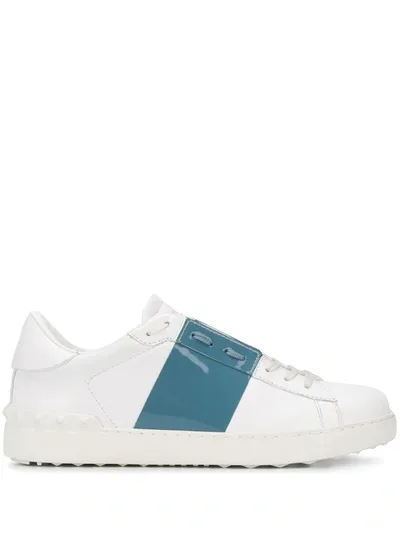 Valentino Garavani White/powder Blue Open Sneakers