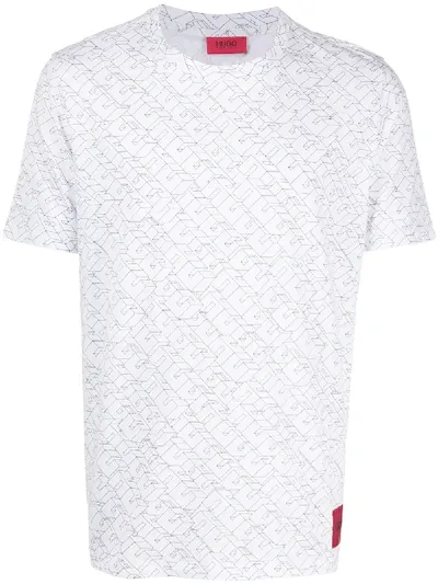 Hugo Graphic Print T-shirt In White