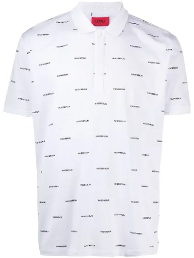 Hugo Logo Polo T-shirt In White