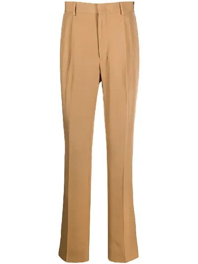 Fendi Straight-leg Tailored Trousers In Brown