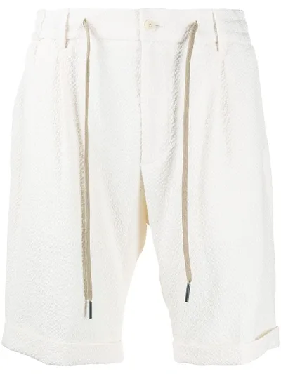 Tagliatore Drawstring Waist Bermuda Shorts In Neutrals