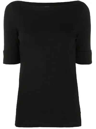 Polo Ralph Lauren Boat Neck T-shirt In Black