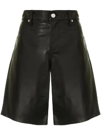 Rta High-waisted Knee-length Shorts In Black