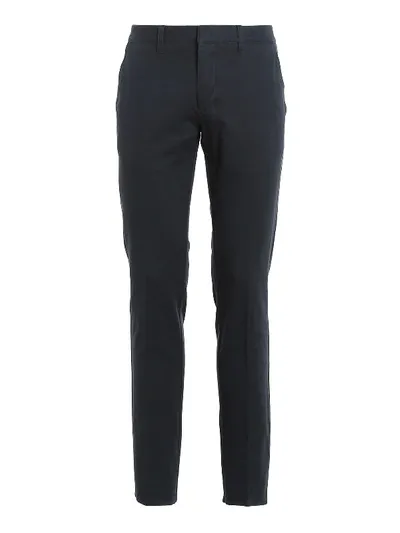 Ami Alexandre Mattiussi Cotton Chino Trousers In Dark Indigo