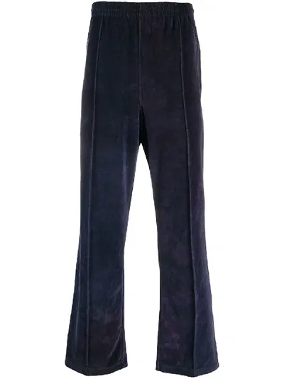 Needles Velvet Track Trousers In Blue