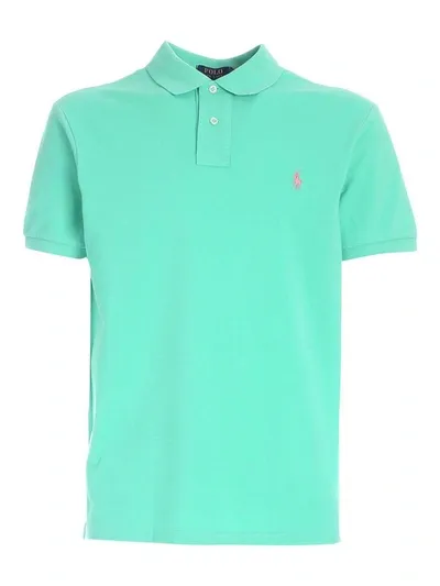 Polo Ralph Lauren Logo Embroidered Polo Shirt In Green