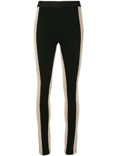 Bcbg Max Azria Two-tone Leggings In Black